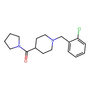 [1-(2-Chlorobenzyl)piperidin-4-yl](pyrrolidin-1-yl)methanone structure