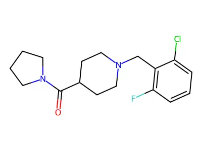 [1-[(2-Chloro-6-fluorophenyl)methyl]piperidin-4-yl]-pyrrolidin-1-ylmethanone structure