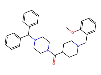[4-(Diphenylmethyl)piperazin-1-yl][1-(2-methoxybenzyl)piperidin-4-yl]methanone structure