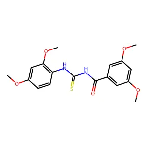 N-[(2,4-dimethoxyphenyl)carbamothioyl]-3,5-dimethoxybenzamide structure