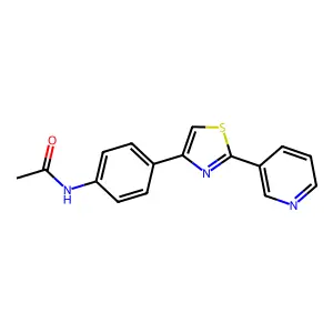 N-[4-(2-Pyridin-3-yl-thiazol-4-yl)-phenyl]-acetamide structure