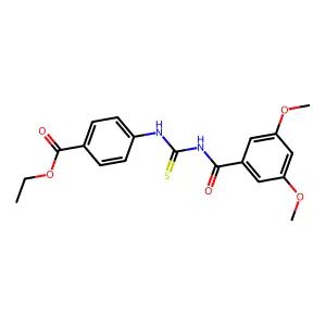 Ethyl 4-({[(3,5-dimethoxyphenyl)carbonyl]carbamothioyl}amino)benzoate structure