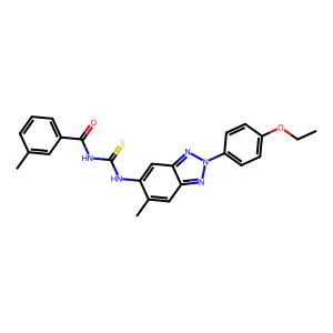 N-[[2-(4-ethoxyphenyl)-6-methylbenzotriazol-5-yl]carbamothioyl]-3-methylbenzamide structure