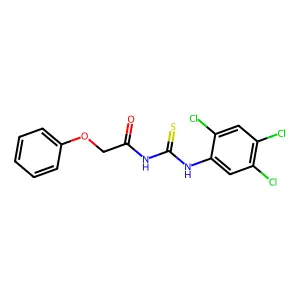2-phenoxy-N-[(2,4,5-trichlorophenyl)carbamothioyl]acetamide structure