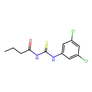 N-butyryl-N'-(3,5-dichlorophenyl)thiourea structure