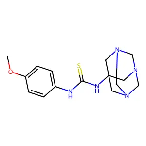 1-(4-Methoxyphenyl)-3-(1,3,5-triazatricyclo[3.3.1.1~3,7~]dec-7-yl)thiourea structure