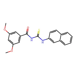 3,5-dimethoxy-N-(naphthalen-2-ylcarbamothioyl)benzamide structure