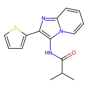 2-Methyl-N-[2-(thiophen-2-YL)imidazo[1,2-A]pyridin-3-YL]propanamide structure
