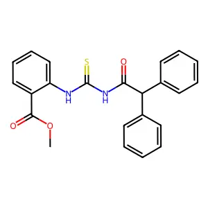 Methyl 2-{[(diphenylacetyl)carbamothioyl]amino}benzoate structure