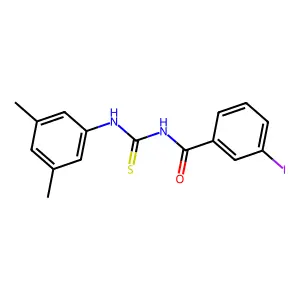 N-[(3,5-dimethylphenyl)carbamothioyl]-3-iodobenzamide structure