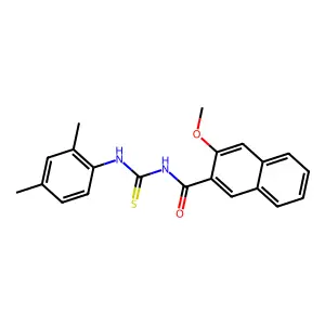 N-[(2,4-dimethylphenyl)carbamothioyl]-3-methoxynaphthalene-2-carboxamide structure