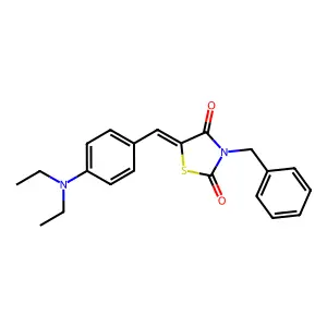 3-Benzyl-5-[4-(diethylamino)benzylidene]-1,3-thiazolidine-2,4-dione structure