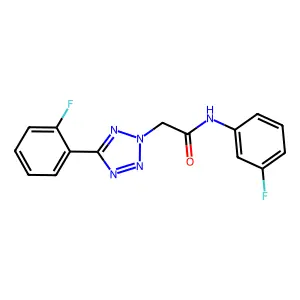 N-(3-fluorophenyl)-2-[5-(2-fluorophenyl)tetrazol-2-yl]acetamide structure