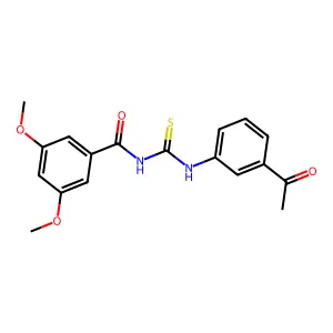 N-[(3-acetylphenyl)carbamothioyl]-3,5-dimethoxybenzamide structure