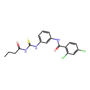 N-[3-(butanoylcarbamothioylamino)phenyl]-2,4-dichlorobenzamide structure