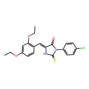 3-(4-Chlorophenyl)-5-(2,4-diethoxybenzylidene)-2-thioxo-4-imidazolidinone structure