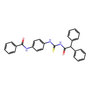N-[4-({[(diphenylacetyl)amino]carbonothioyl}amino)phenyl]benzamide structure