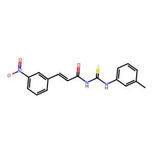 (E)-N-[(3-methylphenyl)carbamothioyl]-3-(3-nitrophenyl)prop-2-enamide structure