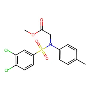 Methyl {[(3,4-dichlorophenyl)sulfonyl]-4-methylanilino}acetate structure