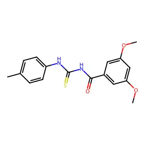 3,5-dimethoxy-N-[(4-methylphenyl)carbamothioyl]benzamide structure