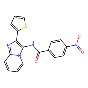 4-Nitro-N-[2-(thiophen-2-YL)imidazo[1,2-A]pyridin-3-YL]benzamide structure