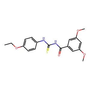 N-[(4-ethoxyphenyl)carbamothioyl]-3,5-dimethoxybenzamide structure