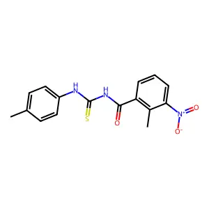 2-methyl-N-[(4-methylphenyl)carbamothioyl]-3-nitrobenzamide structure