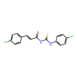 (E)-3-(4-chlorophenyl)-N-[(4-chlorophenyl)carbamothioyl]prop-2-enamide structure