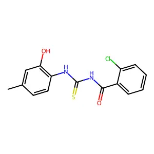 2-chloro-N-[(2-hydroxy-4-methylphenyl)carbamothioyl]benzamide structure