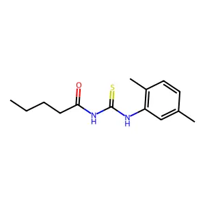 N-[(2,5-dimethylphenyl)carbamothioyl]pentanamide structure