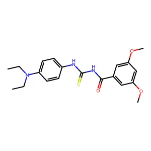 N-[[4-(diethylamino)phenyl]carbamothioyl]-3,5-dimethoxybenzamide structure
