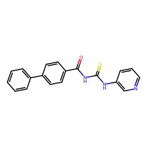 4-phenyl-N-(pyridin-3-ylcarbamothioyl)benzamide structure