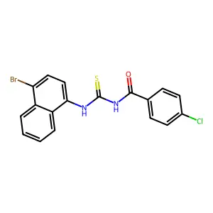 N-[(4-bromonaphthalen-1-yl)carbamothioyl]-4-chlorobenzamide structure