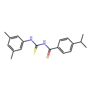 N-[(3,5-dimethylphenyl)carbamothioyl]-4-propan-2-ylbenzamide structure