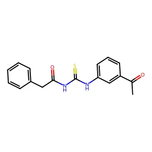 N-[(3-acetylphenyl)carbamothioyl]-2-phenylacetamide structure