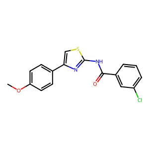 3-chloro-N-[4-(4-methoxyphenyl)-1,3-thiazol-2-yl]benzamide structure