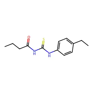 N-[(4-ethylphenyl)carbamothioyl]butanamide structure