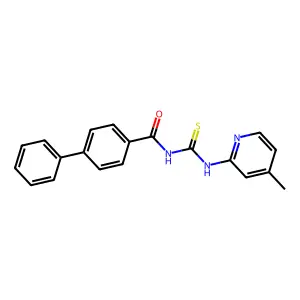 N-[(4-methylpyridin-2-yl)carbamothioyl]-4-phenylbenzamide structure