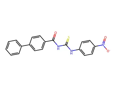 N-[(4-nitrophenyl)carbamothioyl]-4-phenylbenzamide structure