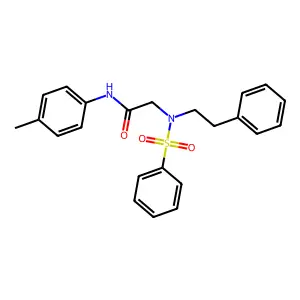 N-(4-methylphenyl)-N~2~-(2-phenylethyl)-N~2~-(phenylsulfonyl)glycinamide structure