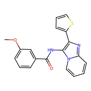 3-Methoxy-N-[2-(thiophen-2-YL)imidazo[1,2-A]pyridin-3-YL]benzamide structure