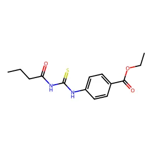 Ethyl 4-(butanoylcarbamothioylamino)benzoate structure