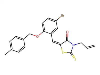 5-[[5-Bromo-2-[(4-methylphenyl)methoxy]phenyl]methylene]-3-(2-propen-1-yl)-2-thioxo-4-thiazolidinone structure