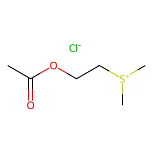 Sulfonium, (2-(acetyloxy)ethyl)dimethyl-, chloride (1:1) structure