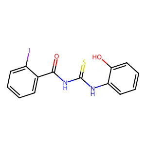 N-[(2-hydroxyphenyl)carbamothioyl]-2-iodobenzamide structure