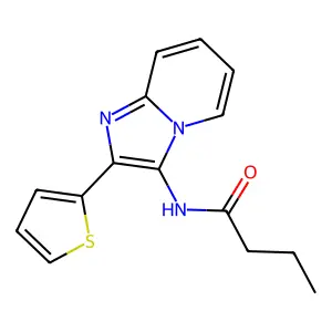 N-[2-(Thiophen-2-YL)imidazo[1,2-A]pyridin-3-YL]butanamide structure