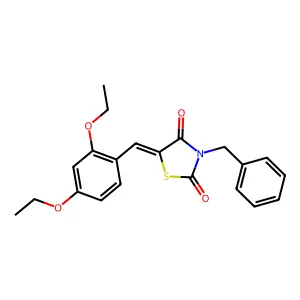 3-Benzyl-5-(2,4-diethoxybenzylidene)-1,3-thiazolidine-2,4-dione structure