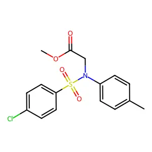 Methyl N-[(4-chlorophenyl)sulfonyl]-N-(4-methylphenyl)glycinate structure