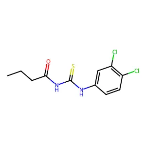 N-[(3,4-dichlorophenyl)carbamothioyl]butanamide structure