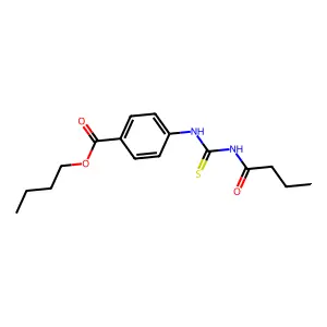 Butyl 4-(butanoylcarbamothioylamino)benzoate structure